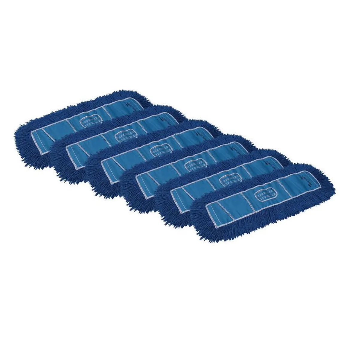 Kelsan 72" Infinity Twist Quick-Change Blue Yarn Dust Mop (Looped End) - Case of 6