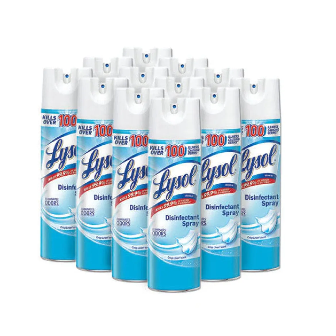 Lysol® Crisp Linen Disinfectant Spray (19 oz Aerosol Cans) - Case of 12