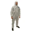 Malt by Impact® ProMax® Microporous White Coveralls w/ Zipper Front, Attached Hood, Elastic Wrists & Ankles - Case of 25