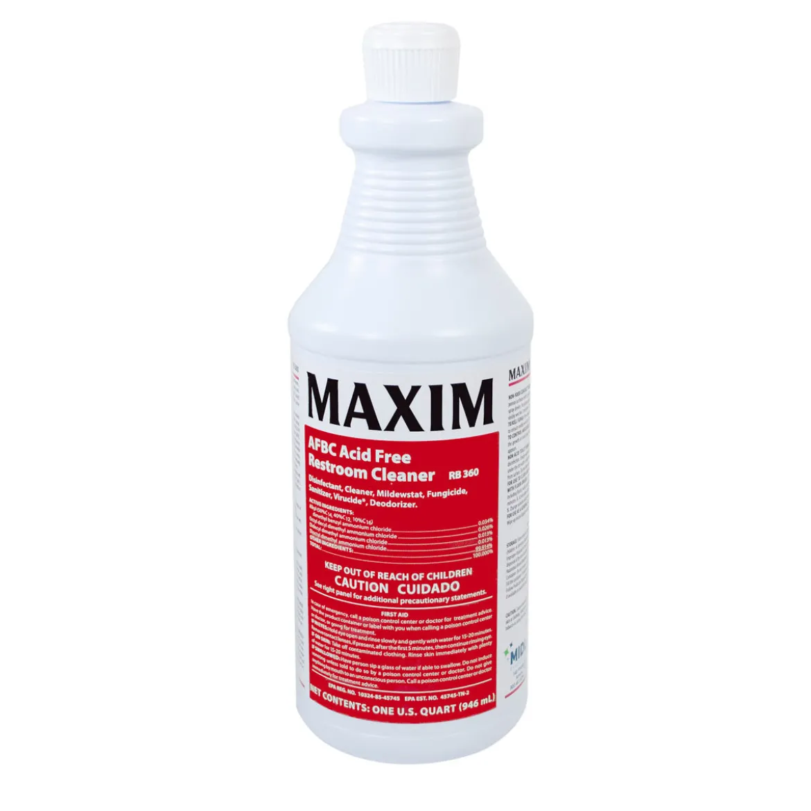 Maxim® ‘AFBC’ Acid Free Restroom Cleaner (32 oz Squeeze Bottles) - Case of 6