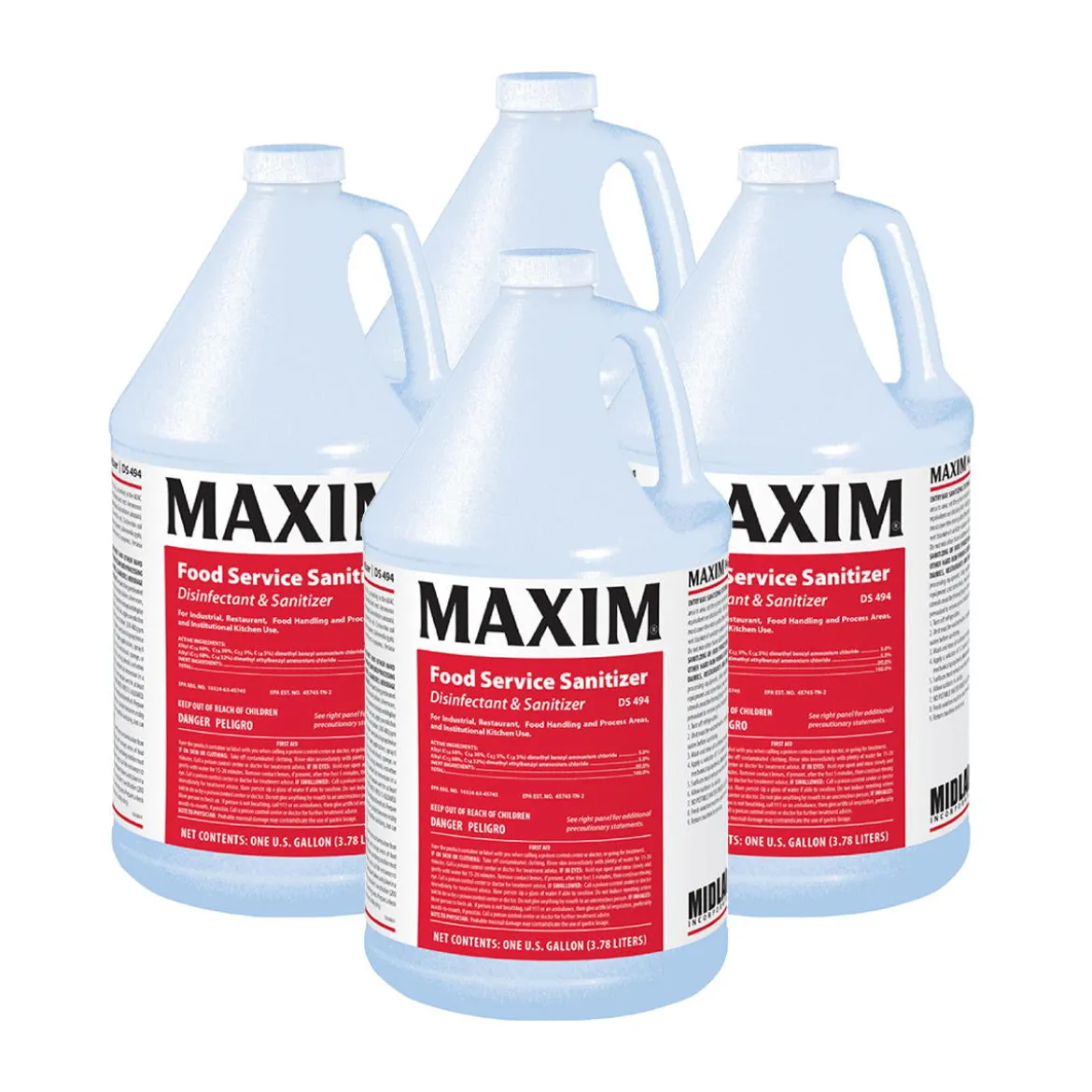 Maxim® Food Service Sanitizer (1 Gallon Bottles) - Case of 4