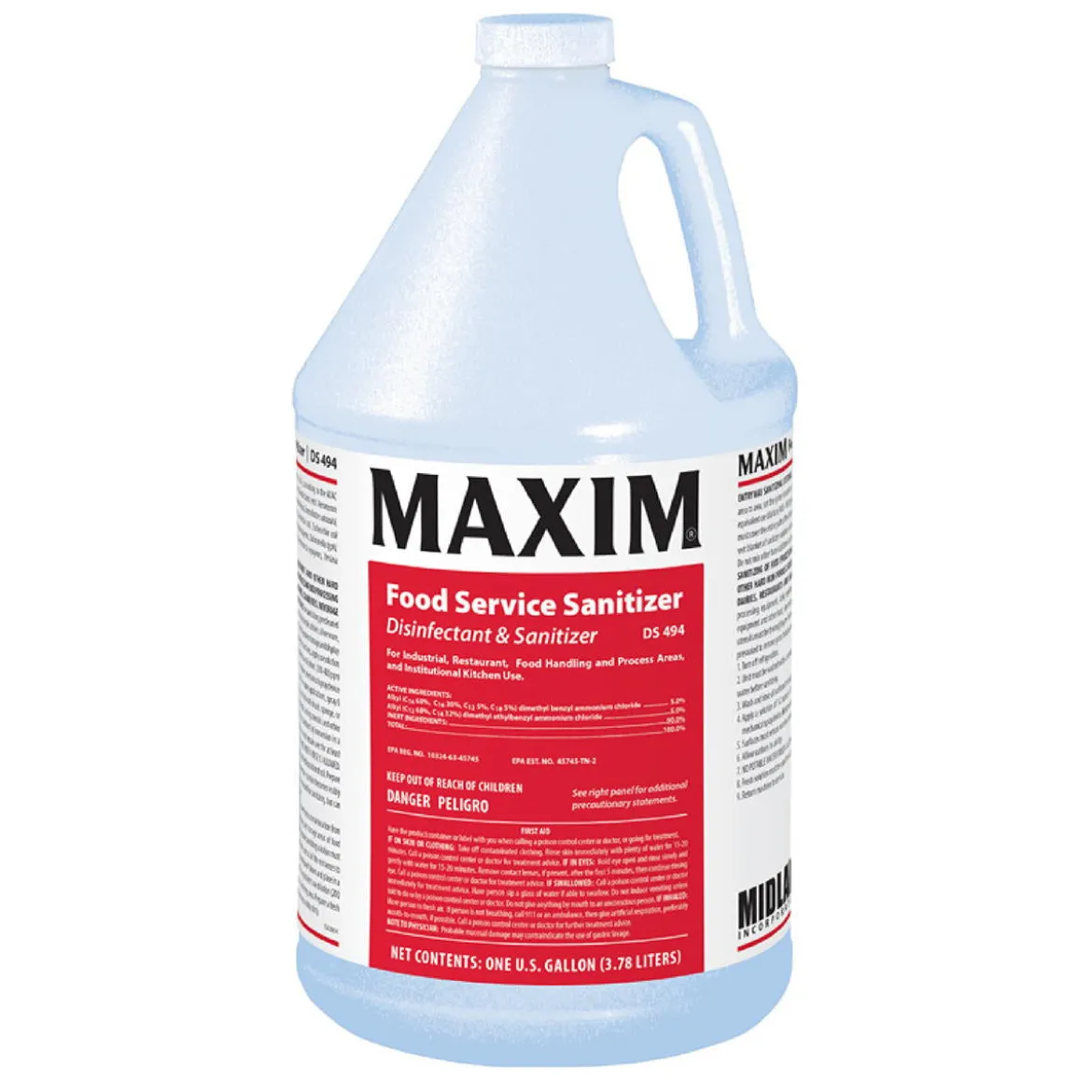 Maxim® Food Service Sanitizer (1 Gallon Bottles) - Case of 4