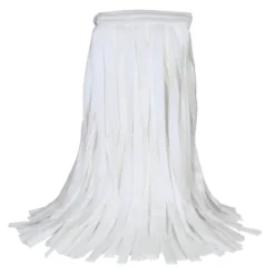 MaxiSorb™ Rayon & Polyester White #32 Non-Woven Lint Free Mops w/ 1" Narrow Band (Size: Large |Cut Ends) - Case of 12