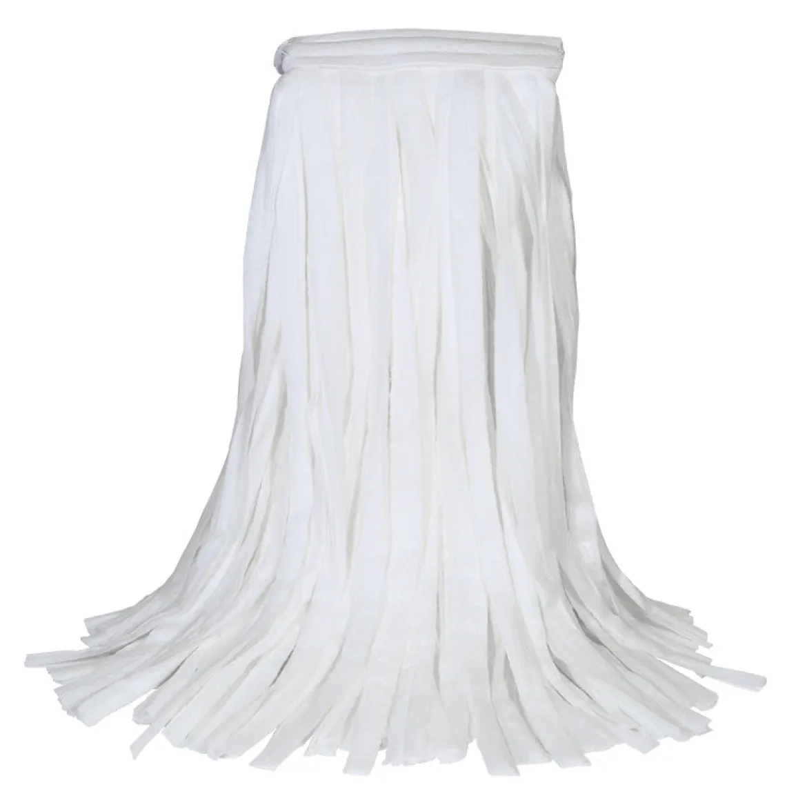 MaxiSorb™ Rayon & Polyester #24 White Non-Woven Lint Free Mops w/ 1" Narrow Band (Size: Medium | Cut Ends) - Case of 12