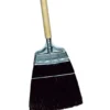Milwaukee Dustless 10" Extra Stiff Brown Unflagged Corn Brooms w/ Wood Handles (Straight Trim) - Case of 12