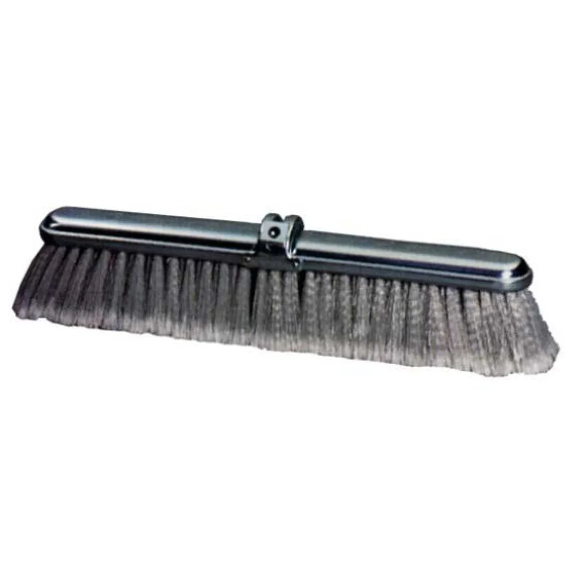 Milwaukee Dustless 18" Gray Flagged Styrene Plastic Bristle Push Broom for Polished Floors - Case of 12