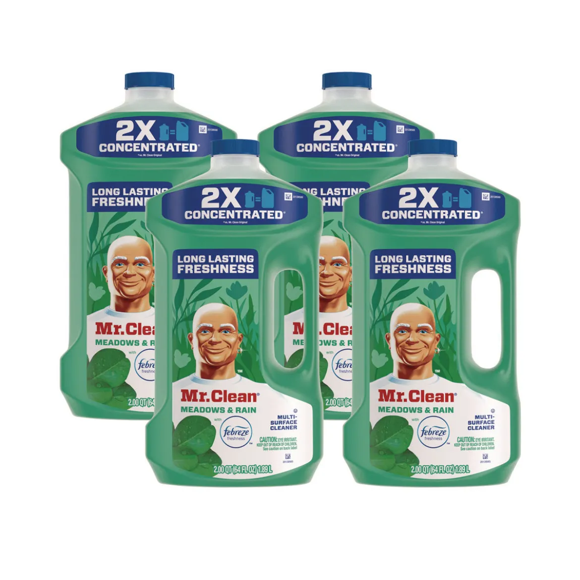 Mr. Clean® Meadows & Rain Multi-Purpose Cleaning Solution w/ Febreze (64 oz Bottles) - Case of 4