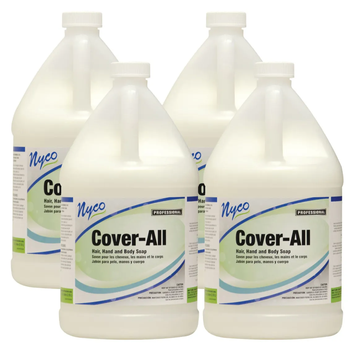 Nyco® 'Cover-All' Lotionized Hair, Hand & Body Soap (1 Gallon Bottles) - Case of 4