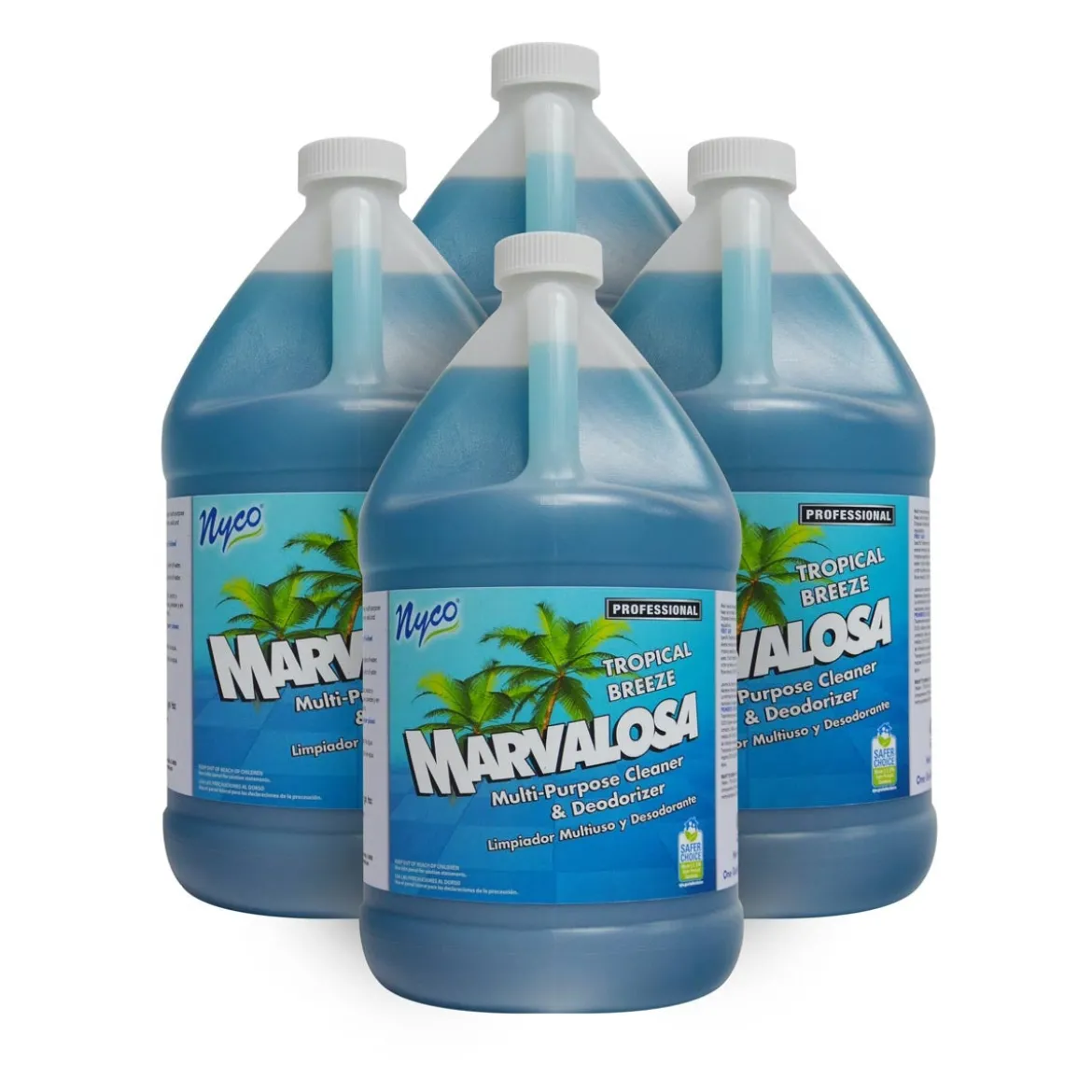 Nyco® Marvalosa Tropical Breeze Multi-Purpose Floor Cleaner & Deodorizer (1 Gallon Bottles) - Case of 4