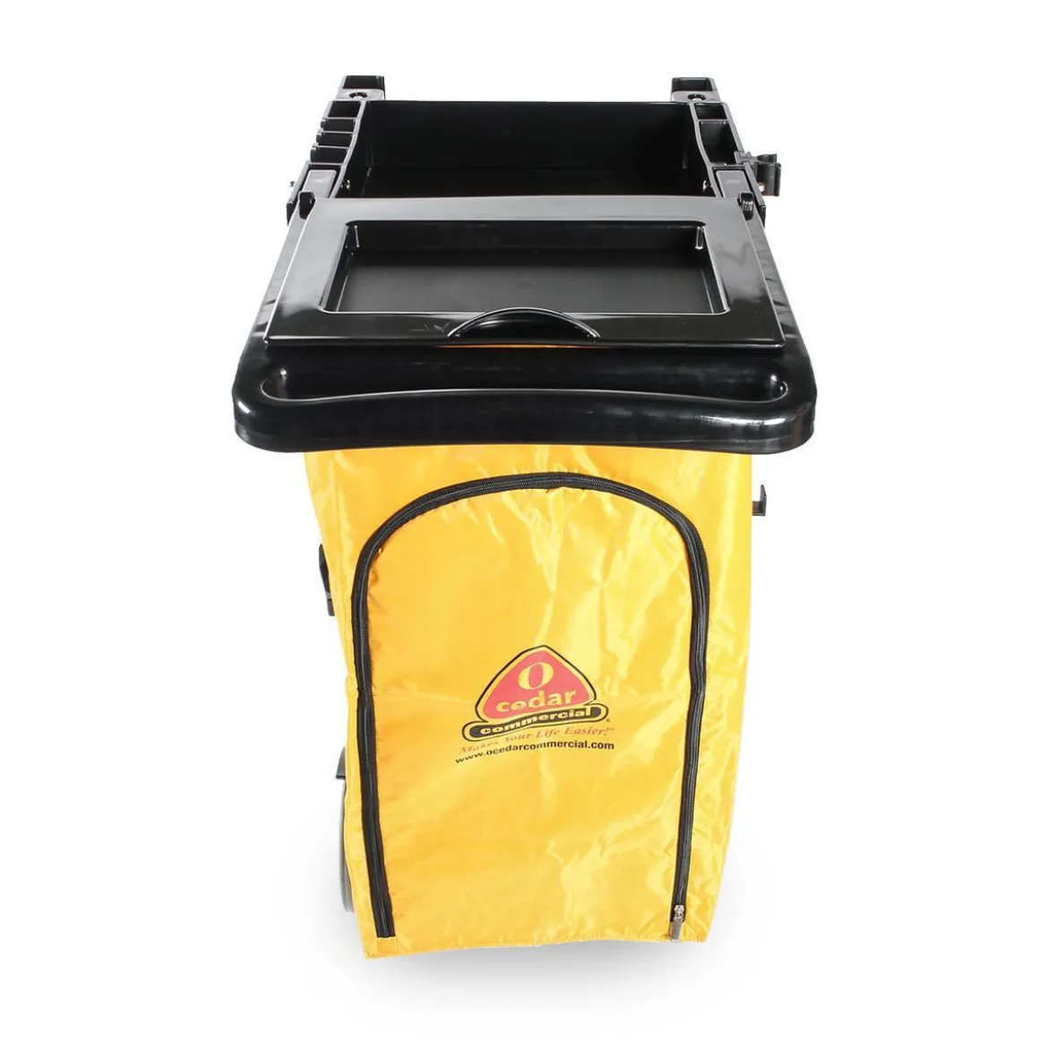 O'Cedar® 3 Shelf Janitor Cleaning Cart (#96980) - Black