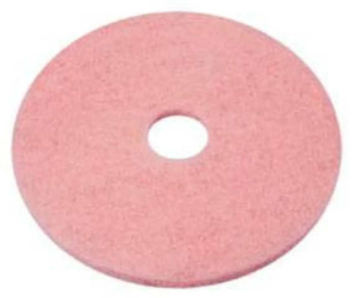 20" Pink Hard Floor Finish Polishing Pads - Case of 5