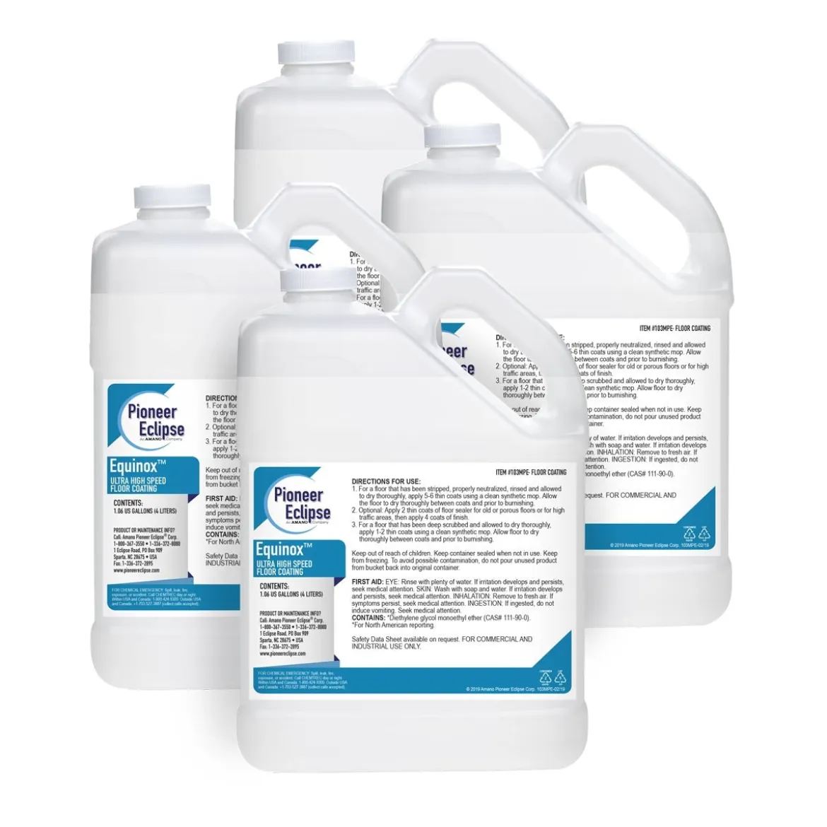 Pioneer Eclipse Equinox™ 22% Solids Floor Finish (1 Gallon Bottles) - Case of 4