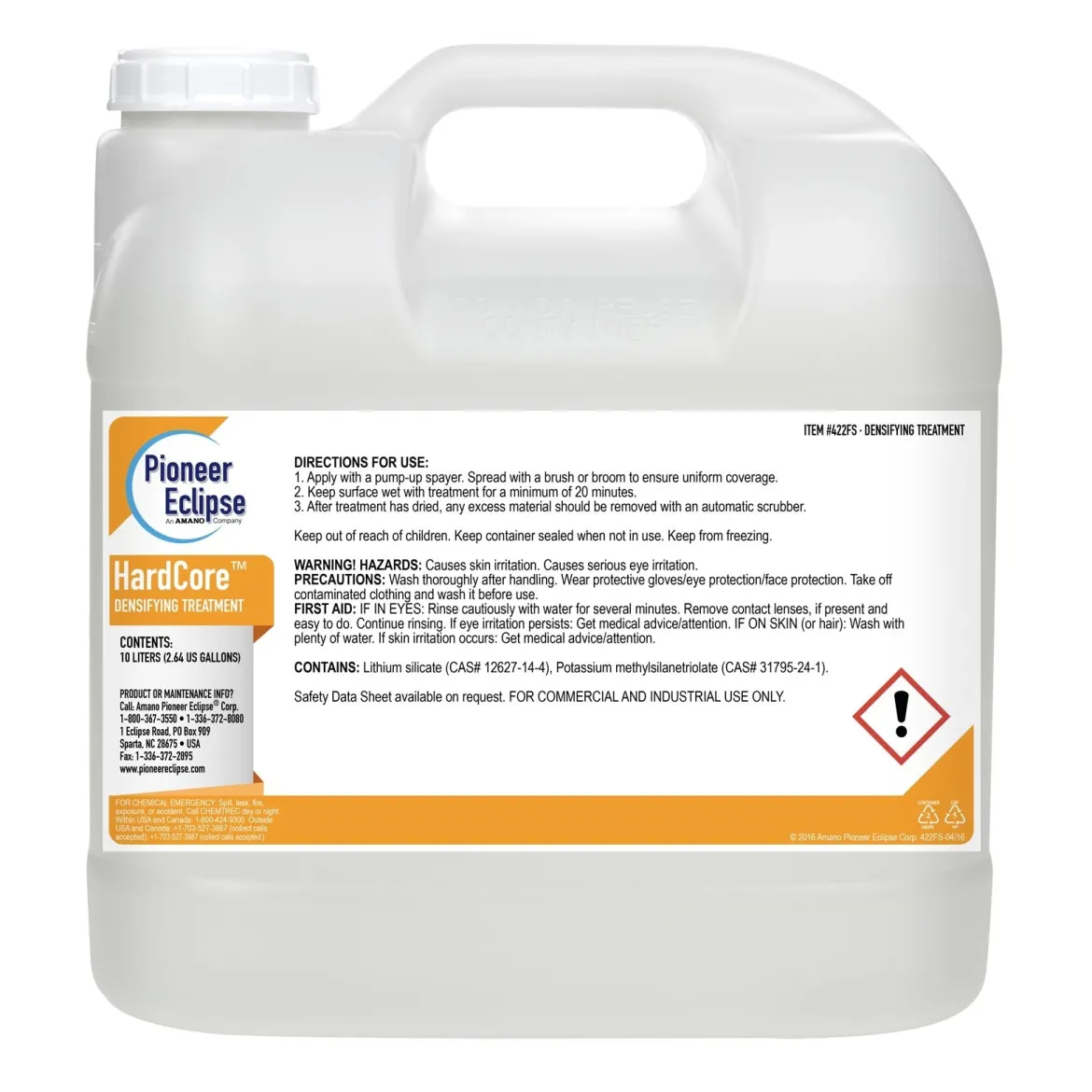 Pioneer Eclipse HardCore™ Concrete & Terrazzo Densifier (2.64 Gallon Bottles) - Case of 2