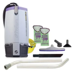 ProTeam® Super Coach Pro 10 HEPA Filtered Backpack Vacuum w/ Button Lock Wand & 4-Piece Tool Kit