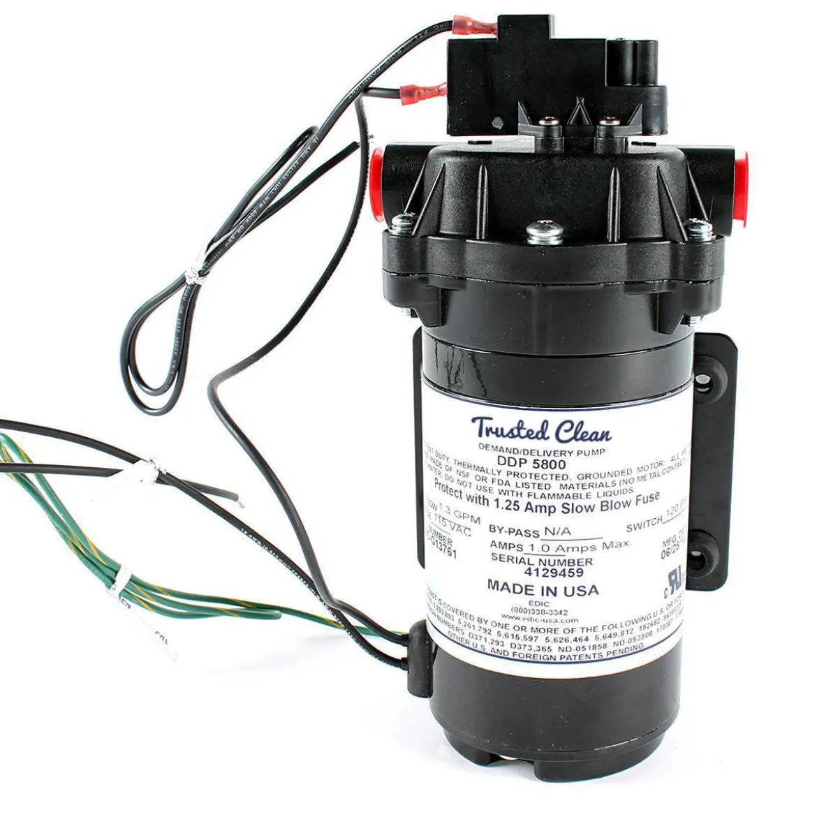 100 PSI Aquatec On-Demand Delivery Pump for Trusted Clean Carpet Extractors