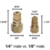 1/8" Quick Connect Male Brass Fitting