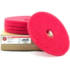 15" Red Floor Buffing & Scrubbing Pads - Case of 5