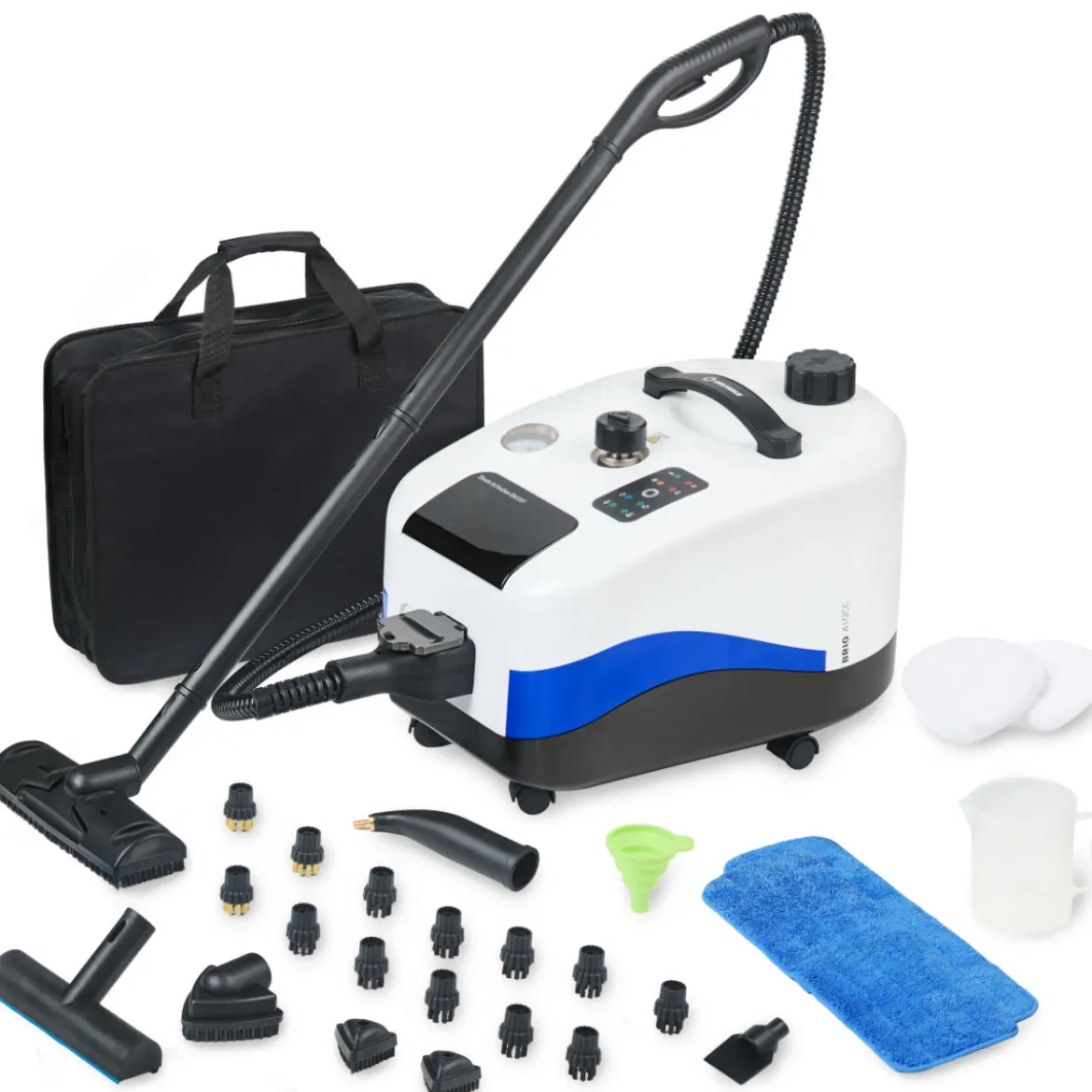 Reliable Brio Plus 5 Bar Commercial Steam Cleaner w/ 28 Piece Accessory Kit