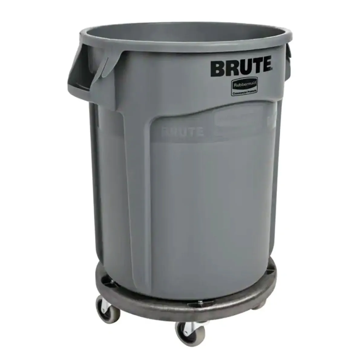 Rubbermaid Black Trash Can Dolly w/ Casters for Brute 20 - 55 Gallon Trash Containers