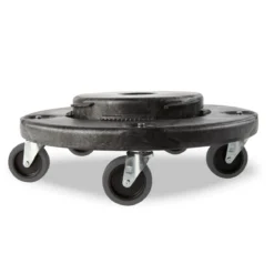 Rubbermaid® Black Trash Can Dolly w/ 3" Heavy-Duty Quiet Casters for Brute® 20 - 55 Gallon Trash Containers