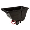 Rubbermaid® 1/2 Cubic Yard Tilt Truck for Laundry & Trash (300 lb. Capacity) - Black