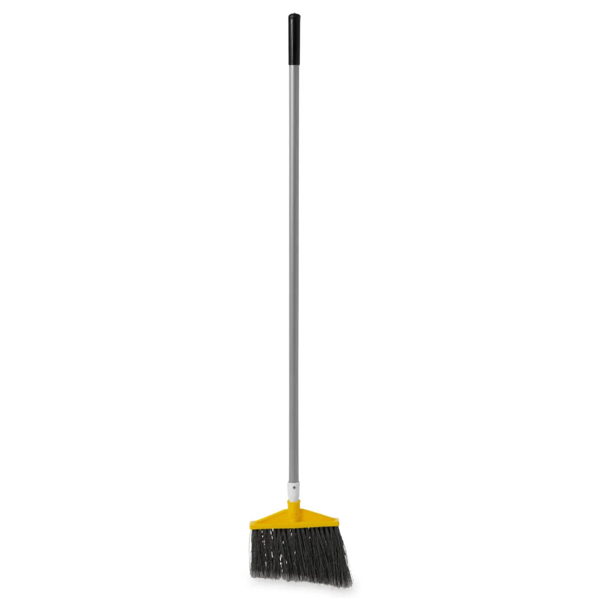 Rubbermaid® 10.5" Flagged Angle Broom w/ Gray Polypropylene Bristles & Gray Metal Handle