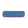 Rubbermaid® Hygen™ 18" Blue Microfiber Wet Mop Pads w/ Red Edging - Case of 12