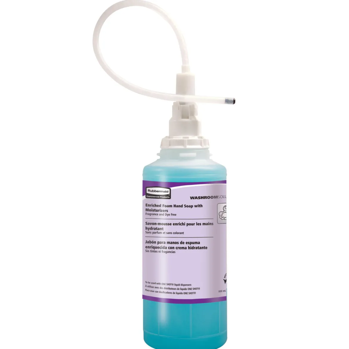 Rubbermaid® OneShot® Foaming Hand Soap w/ Moisturizers (800 ml Dispenser Refills) - Case of 4