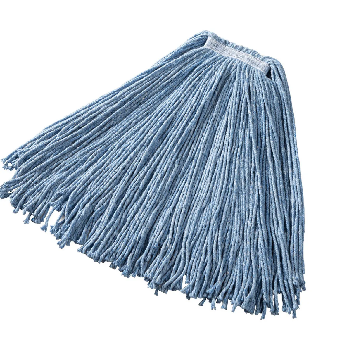 Rubbermaid® 24 oz Dura Pro Cotton, Rayon & Synthetic Blend Blue Wet Mop w/ 1" Headband (Size: Large | Cut Ends)