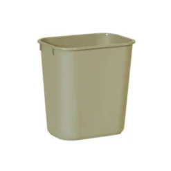 Rubbermaid® 13 Quart Beige Wastebaskets - Case of 12