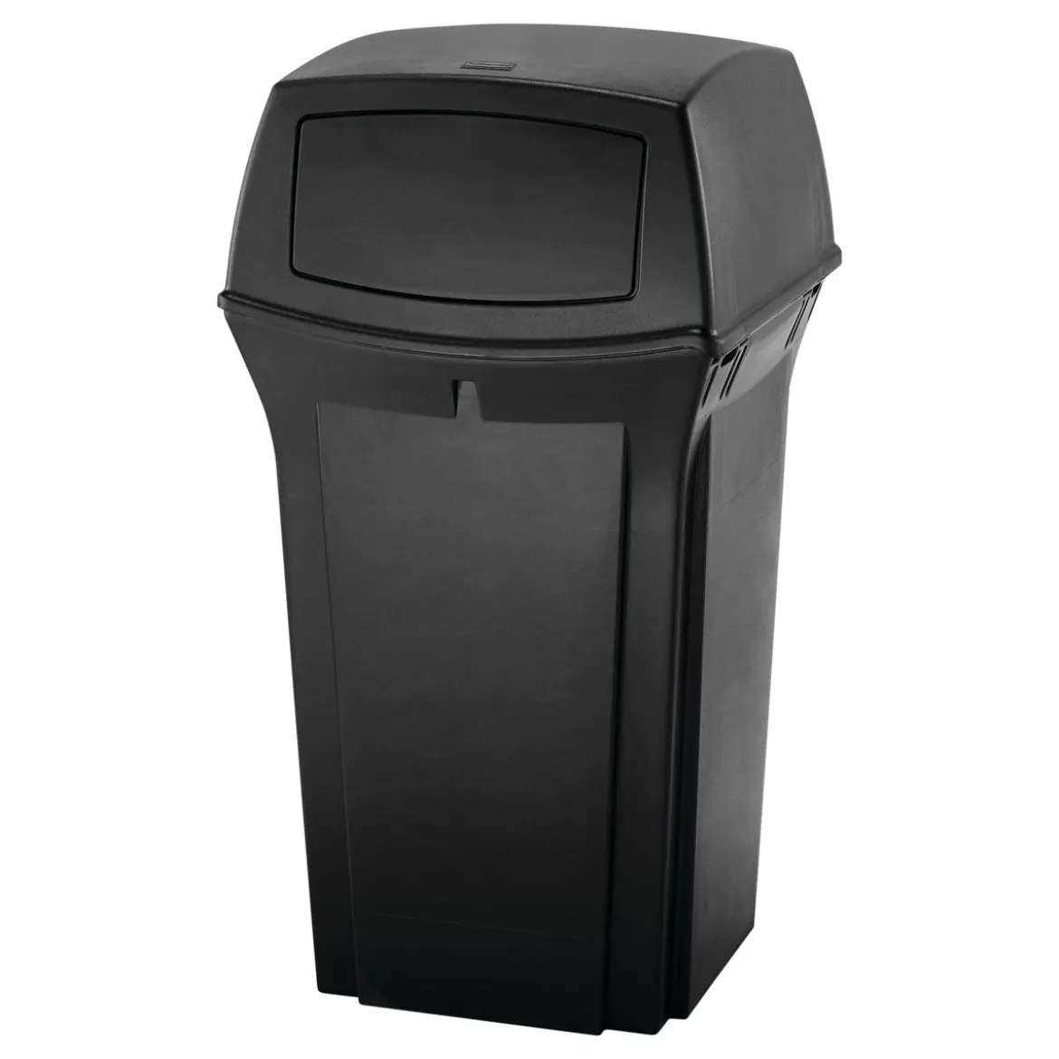 Rubbermaid® Ranger® 45 Gallon Black Trash Can w/ 2 Swinging Doors