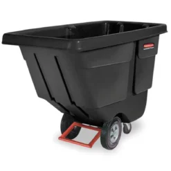 Rubbermaid® Rotomolded 1 Cubic Yard (850 lb Capacity) Utility Duty Tilt Truck Cart - Black