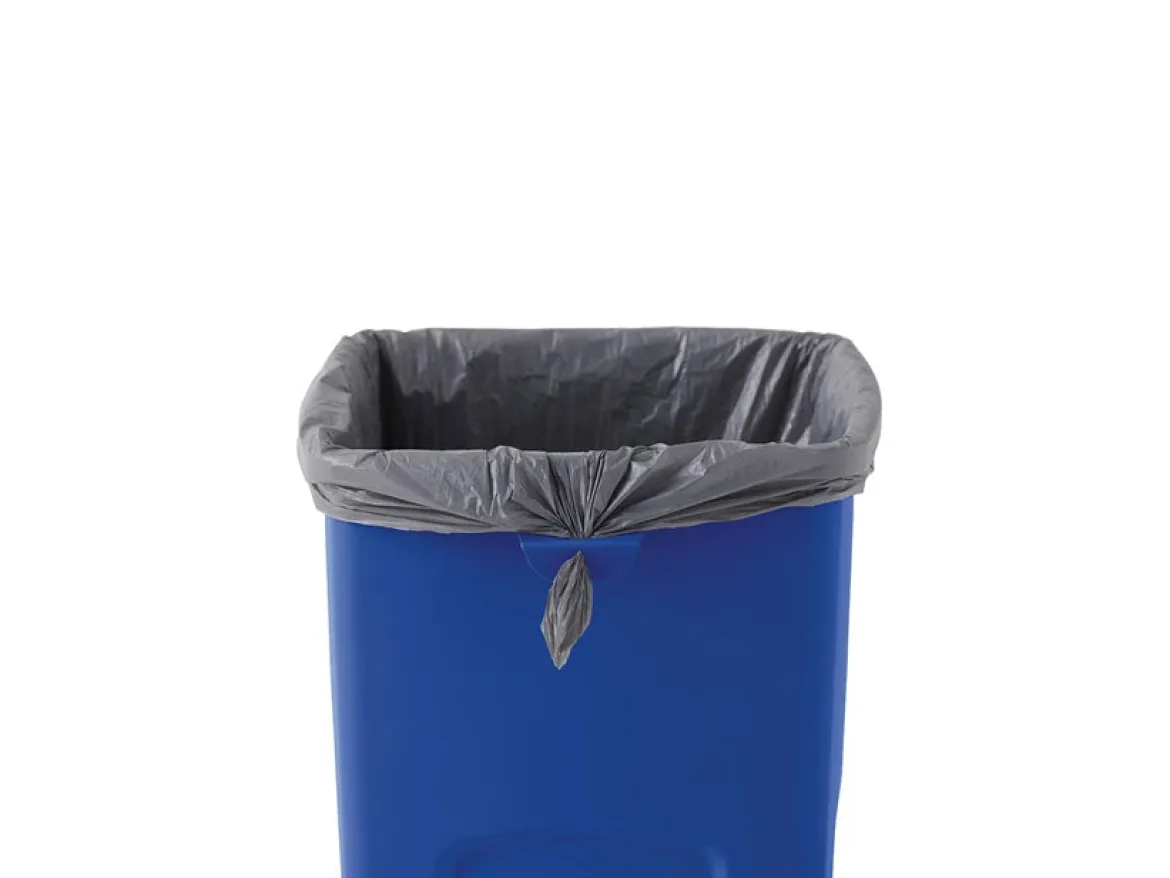 Rubbermaid® Universal 23 Gallon Square Blue Recycling Bins - Case of 3