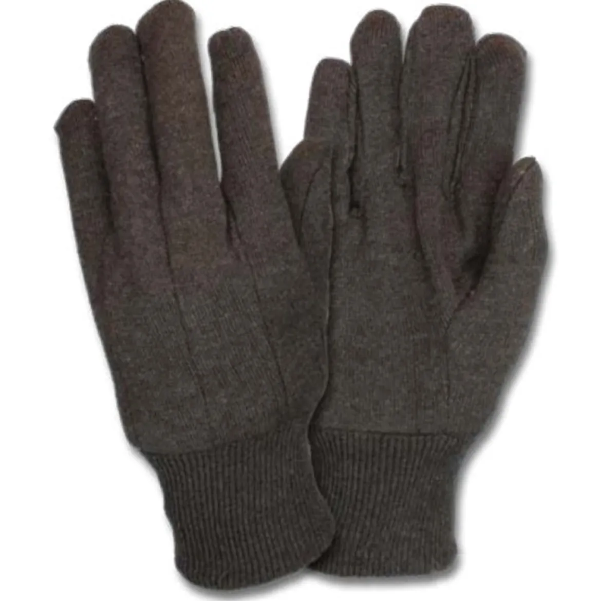 Safety Zone® Brown Jersey Clute-Cut Knit Wrist Gloves - Case of 300 Pairs