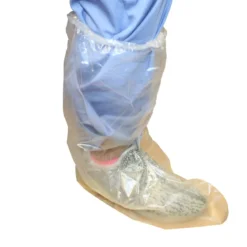 Safety Zone® 3 Mil Polyethylene Boot & Shoe Covers w/ Elastic Tops (Size: 2XL) - 125 Pairs