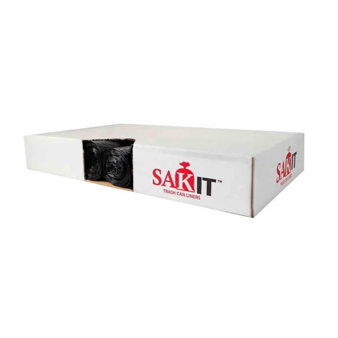 Sak-It™ 20 - 30 Gallon Black Low Density Coreless Trash Can Bags (30" x 36" | 0.7 Mil) - Case of 200