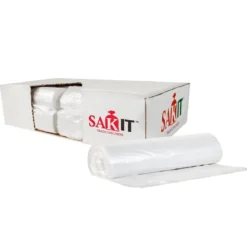 Sak-It™ 10 Gallon Clear High Density Coreless Trash Can Liners (24" x 24" | 8 Microns) - Case of 1000