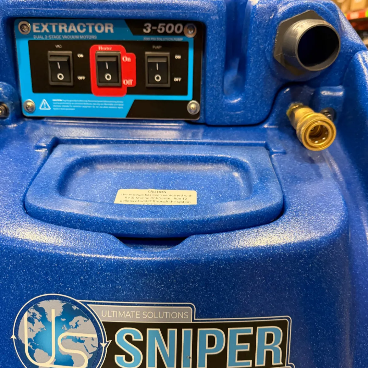 Sandia Sniper 500 PSI 12 Gallon Carpet Extractor w/ Vac Motor & Heat Options (12" Wand & 25' Hose Sold Separately)