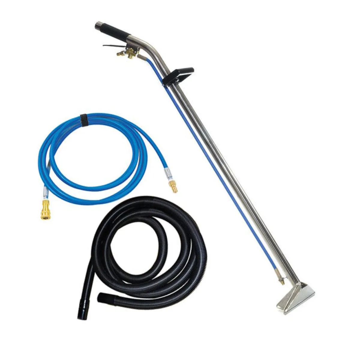 Sandia Sniper Stainless Steel 12" Single Jet Carpet Cleaning Wand w/ 15' Vac & Solution Hoses
