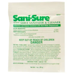 Sani-Sure® Soft Serve Equipment Sanitizer & Cleaner Pouches - Case of 100