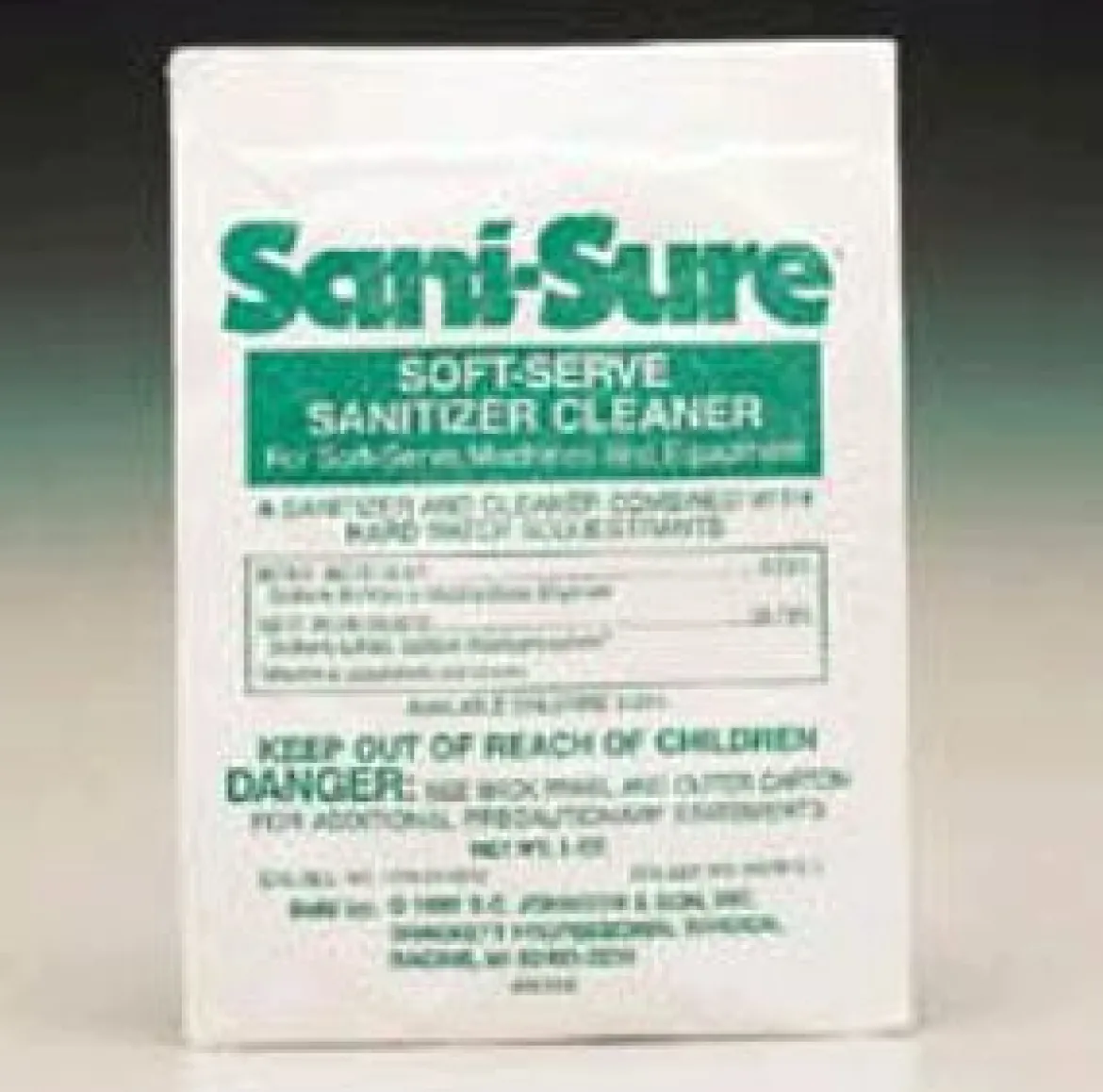 Sani-Sure® Soft Serve Equipment Sanitizer & Cleaner Pouches - Case of 100