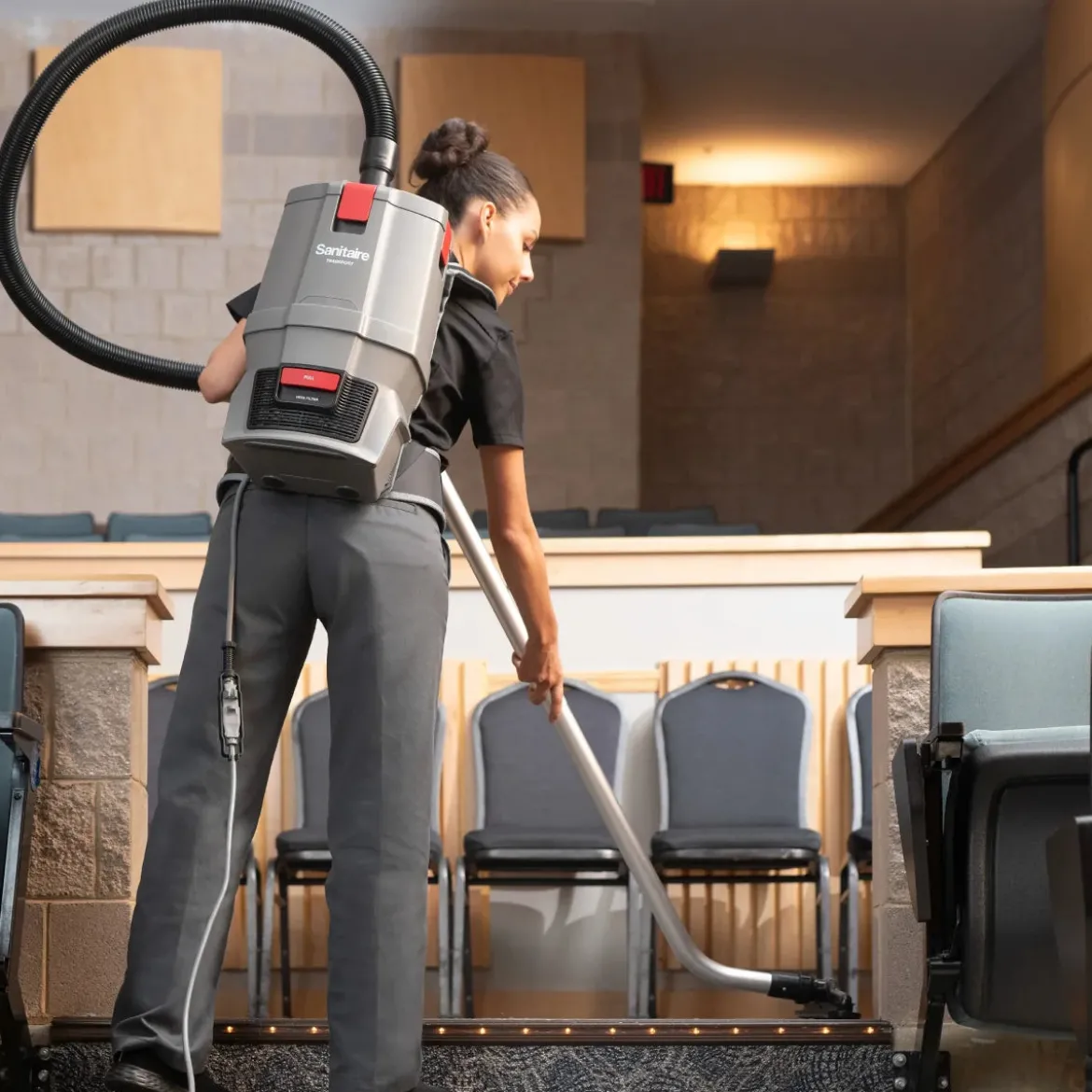 Sanitaire® Transport® 4 Qt. Corded Backpack Vacuum w/ 6 Piece Tool Kit