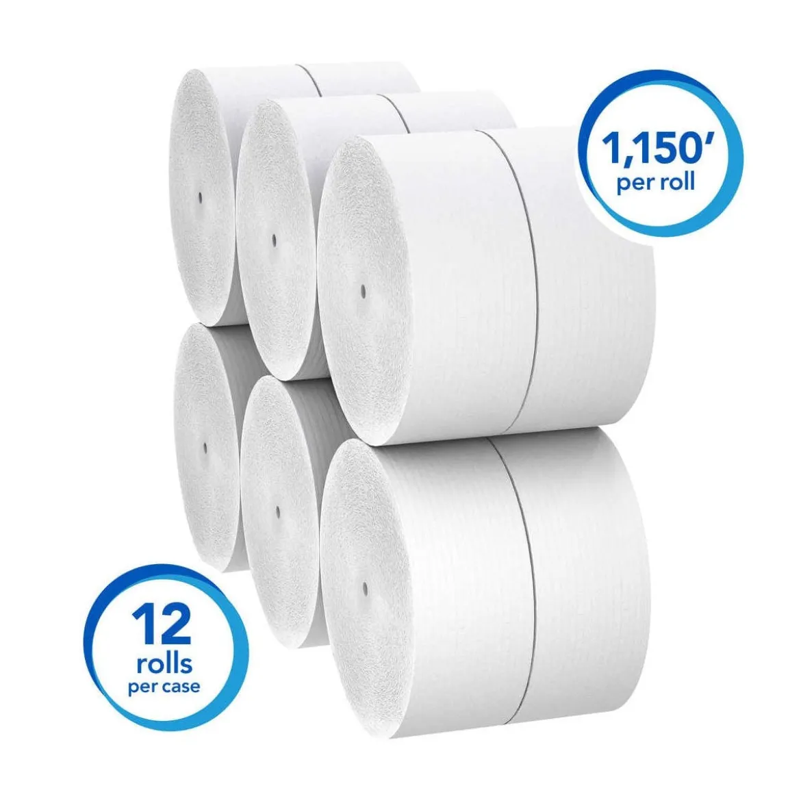 Scott® Essential™ 2-Ply Coreless Large Toilet Paper - Case of 12 Rolls