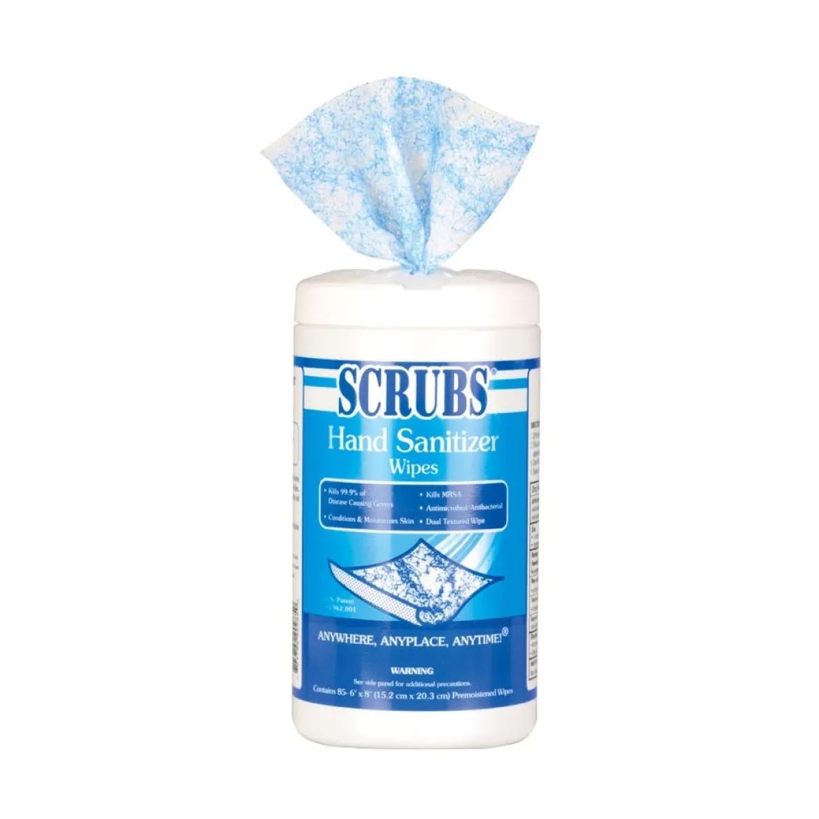 Scrubs® Floral Scent Hand Sanitizing Wipes (6" x 8" | 85 Wipe Canisters) - Case of 6