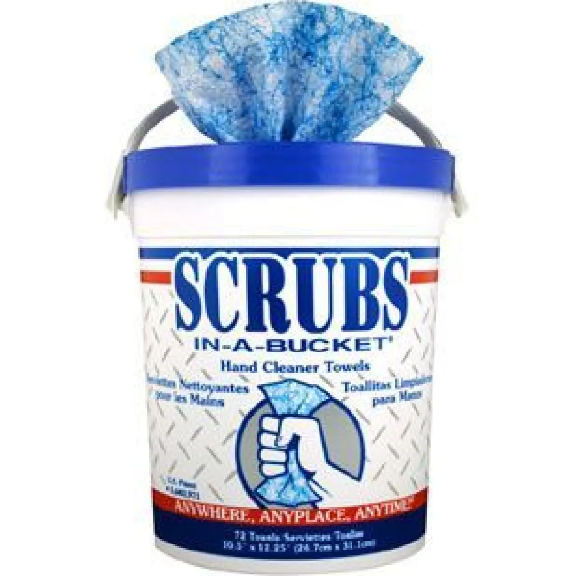 Scrubs-in-a-Bucket® Hand Cleaning Towels (10.5" x 12.25" | 72 Wipe Canisters) - Case of 6