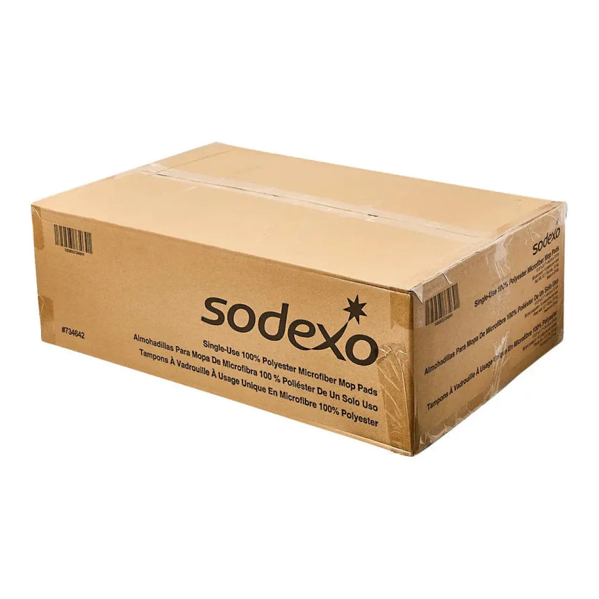 Sodexo 18" Single-Use 100% Polyester Microfiber Mop Pads - Case of 500
