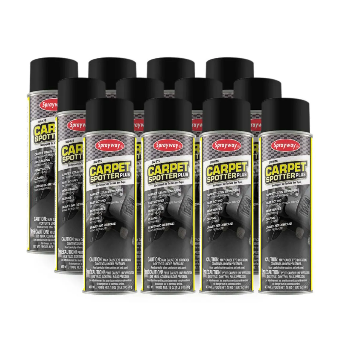Sprayway® Carpet Spotter Plus Stain Remover (18 oz Aerosol Cans) - Case of 12