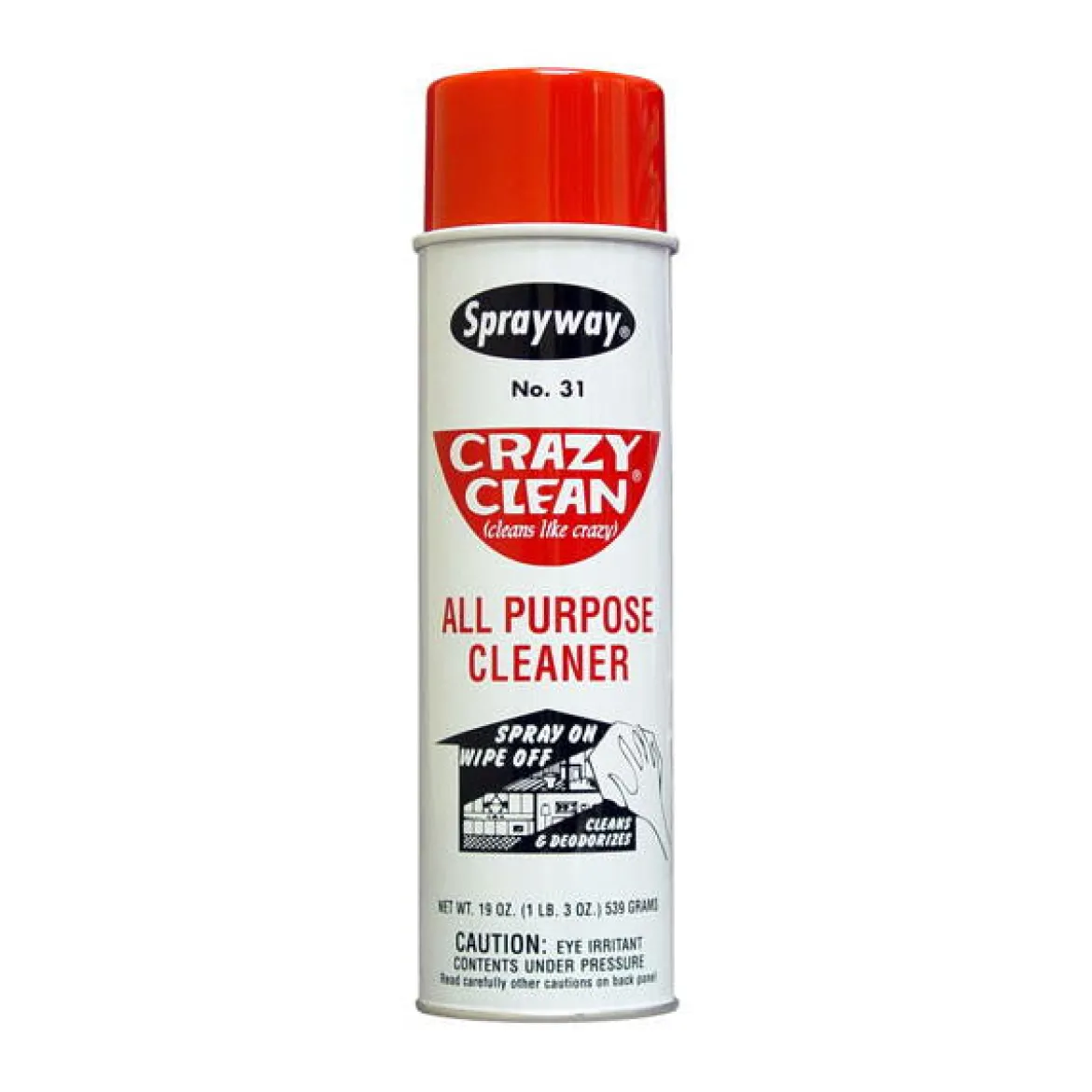 Sprayway® #31 Crazy Clean® Aerosol All Purpose Cleaner (19 oz Aerosol Cans) - Case of 12