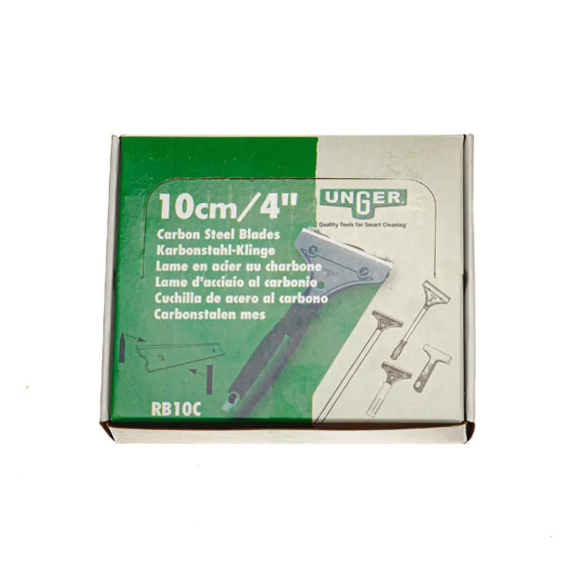 4" Steel Blades for Unger Handheld Scrapers (10 Packs of 10) - 100 Total Blades