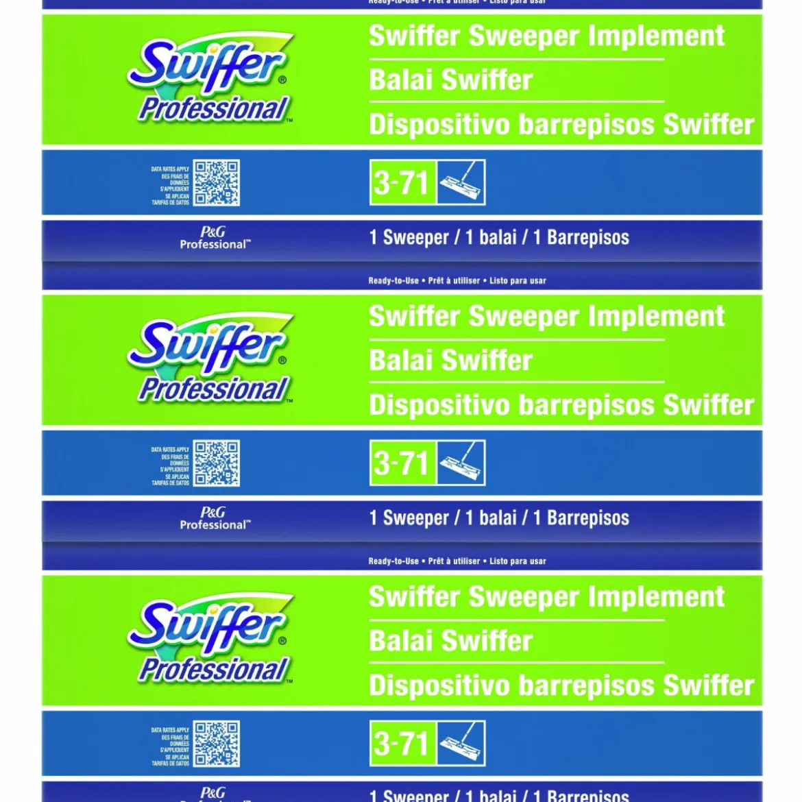 Swiffer® Sweeper 10" Wide Mop Head & Handle Assembly - Case of 3